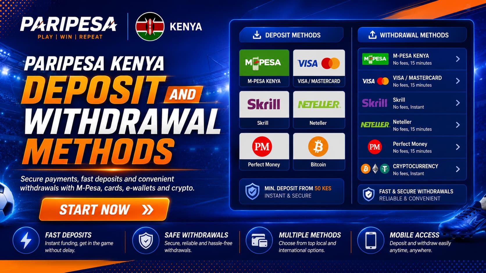 PariPesa deposit and withdrawal methods Kenya