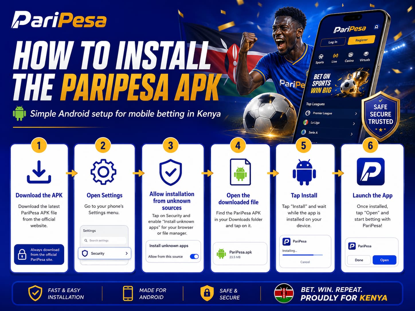 How to install PariPesa APK in Kenya